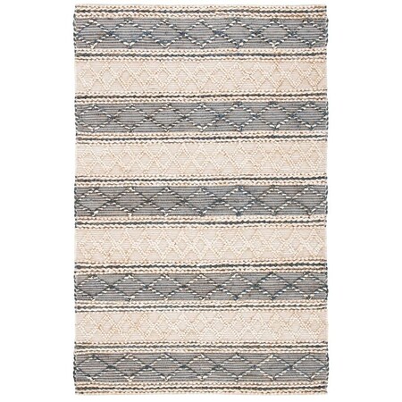 Safavieh 5 x 8 ft. Natural Fiber Bohemian Rectangle Flat Weave Rug Natural & Grey NF375A-5